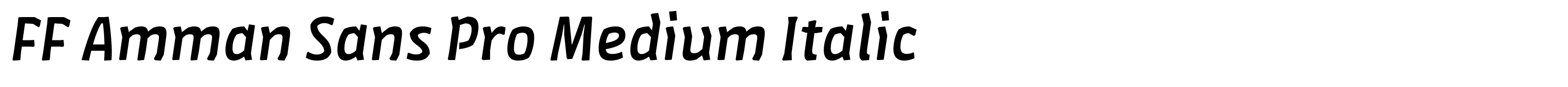FF Amman Sans Pro Medium Italic